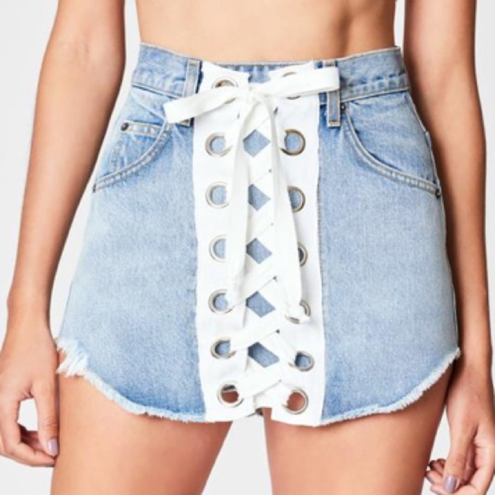 Carmar Denim LF Beatrice Lace Up Skirt